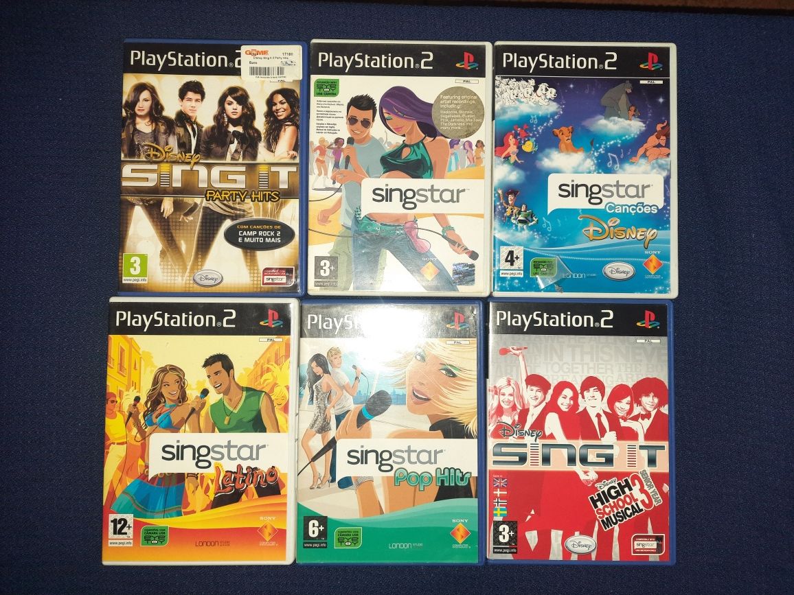 Jogos PS2 Singstar e Sing It