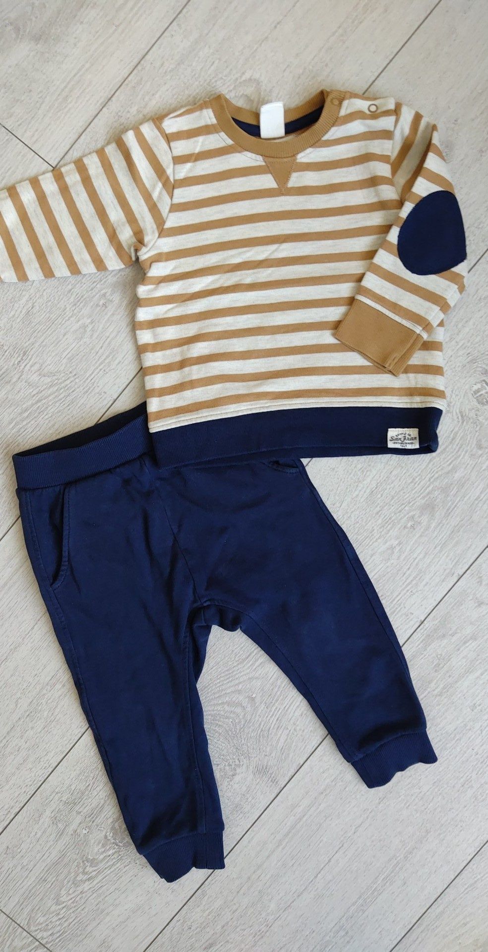 H&M 86 zestaw polar dres spodnie body nowa bluza