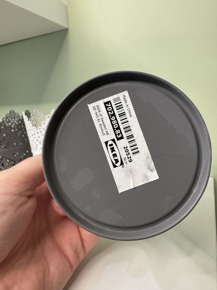 Trzy metalowe świeczniki/ osłonki IKEA