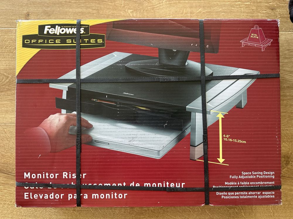 Podstawa pod monitor Fellowes z dodatkowa szuflada Premium