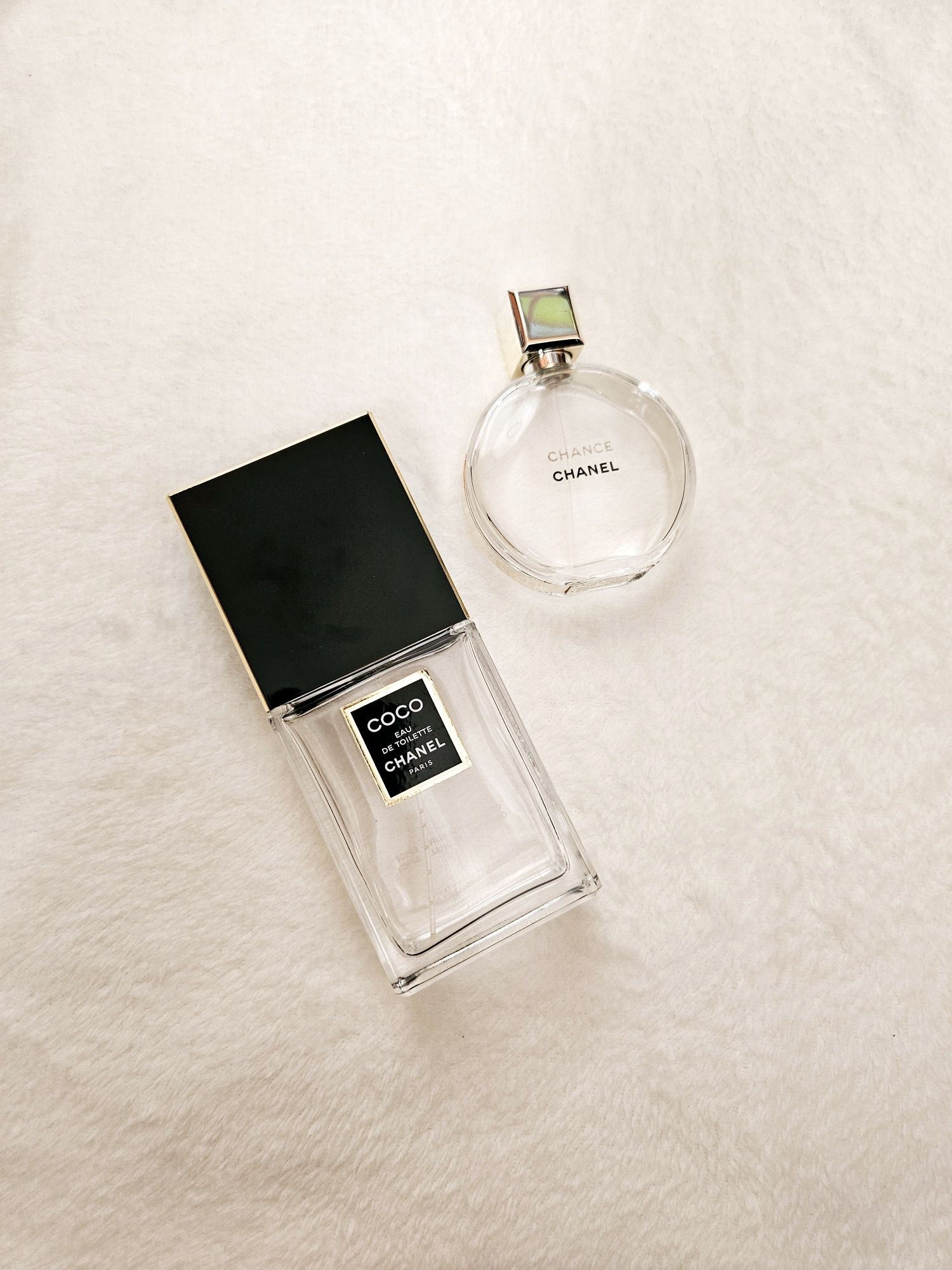 Puste flakony po perfumach Chanel 2 sztuki