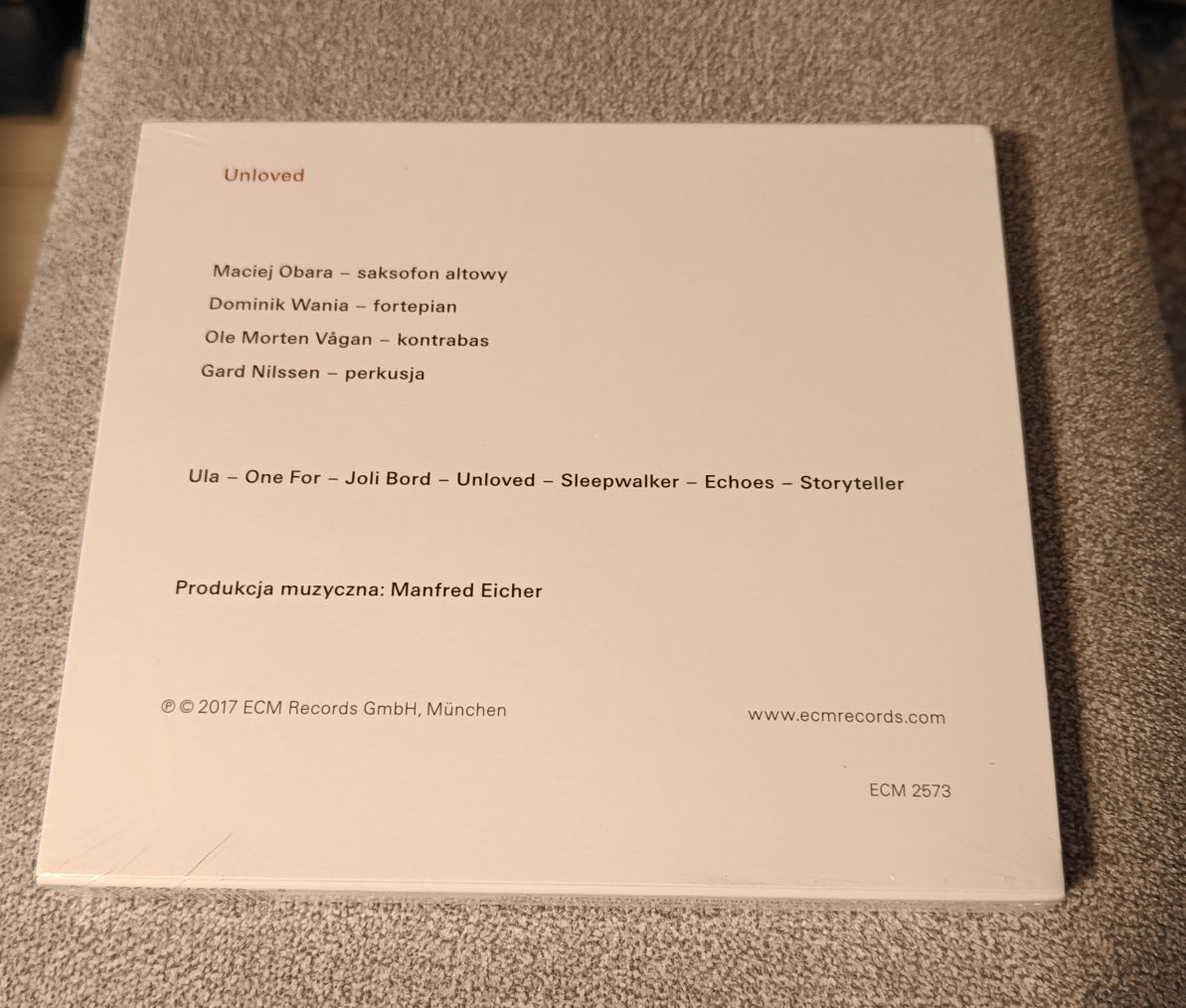 Maciej Obara Unloved ECM CD
