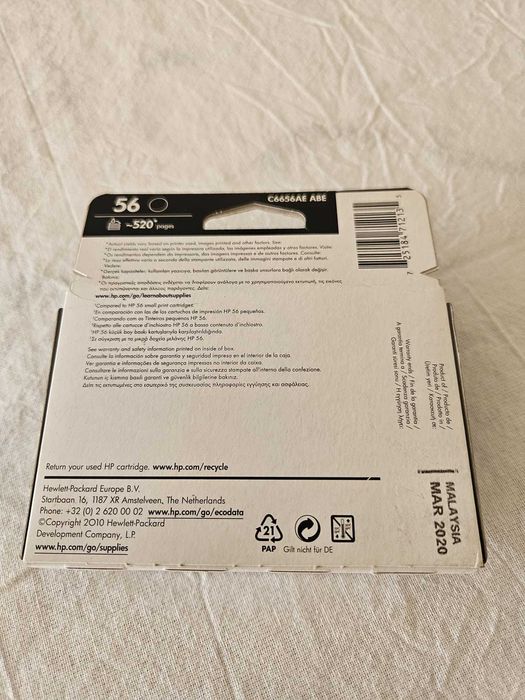 Tinteiros HP, originais, 56 e 58