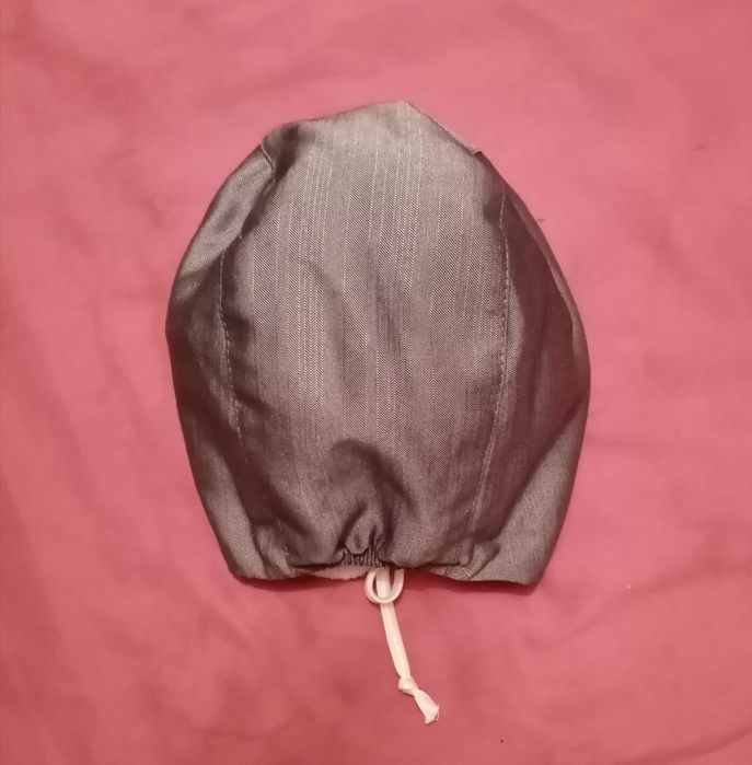 czapka zimowa dla niemowlaka wiązana z daszkiem 80 ciepła