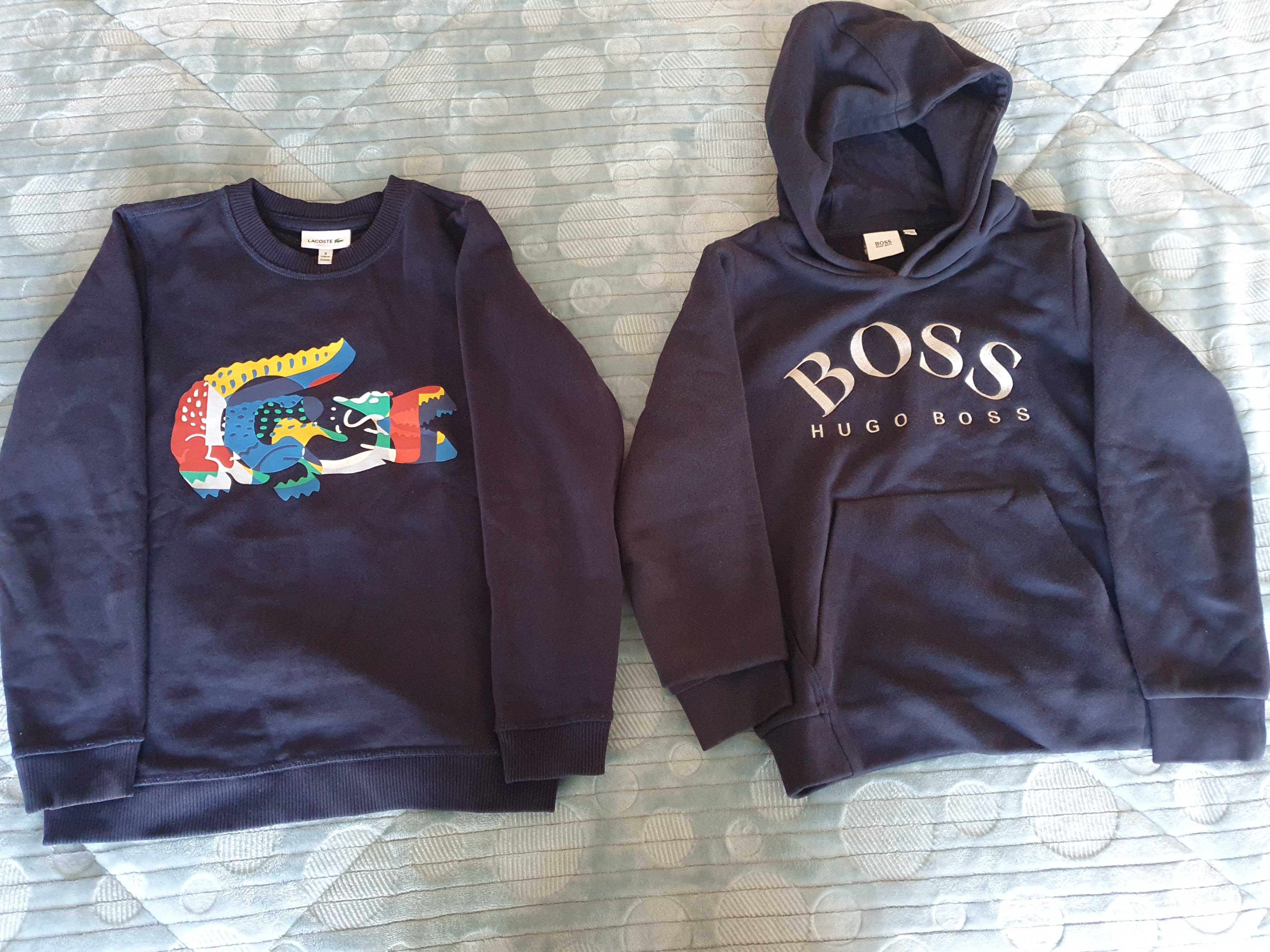 Camisolas originais 7/8 anos LACOSTE e HUGO BOSS de menino