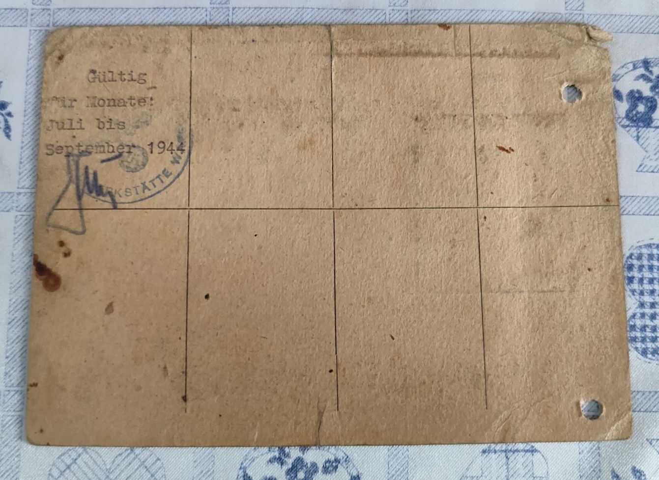 Stary dokument Radom 1944r. Dowód Tożsamości OSTBAHN kolej wschodnia