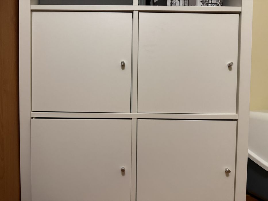 Wklad kallax bialy z drzwiami