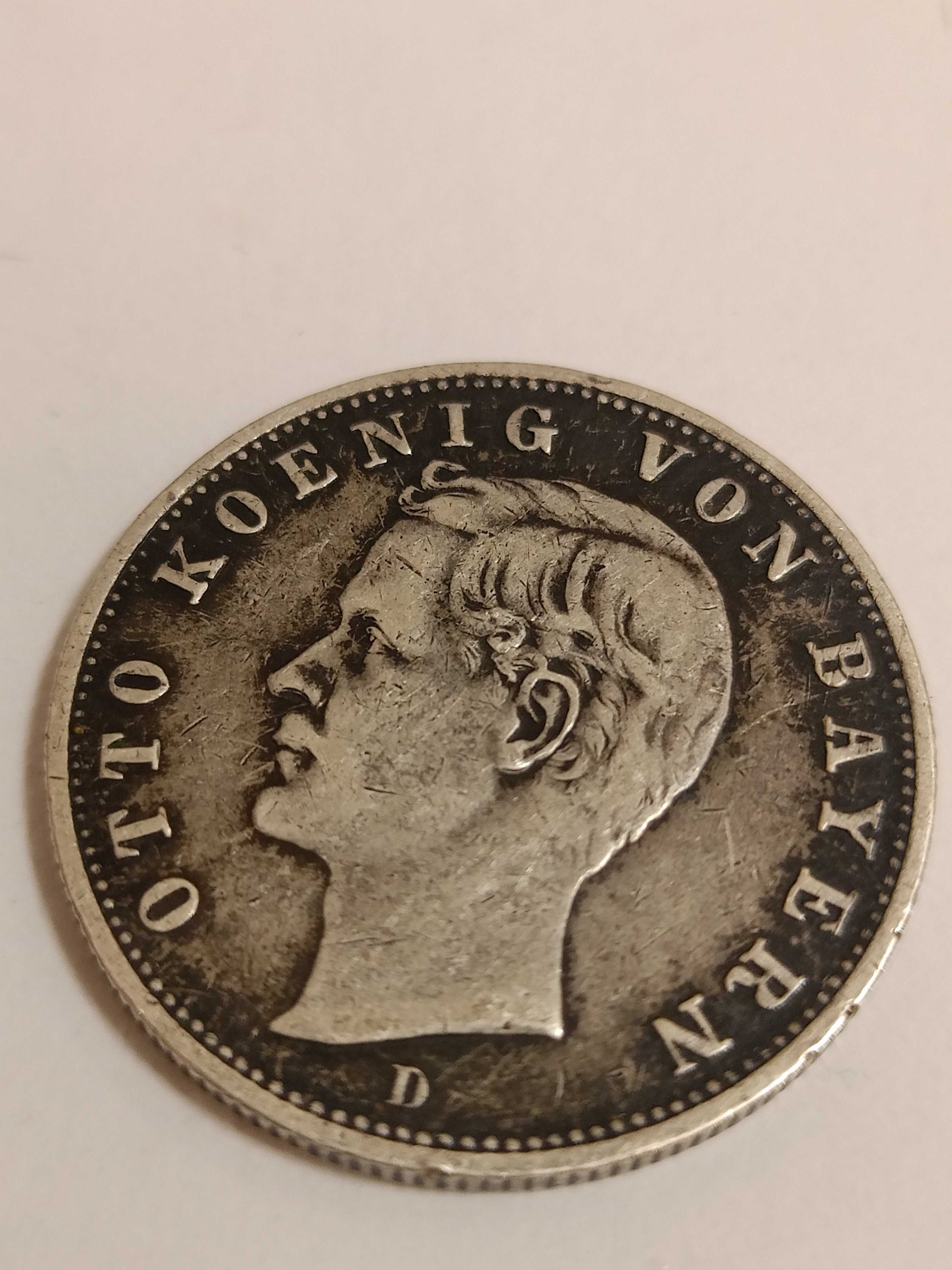 Монета 2марка,німецька імперія 1907року.Стрібло