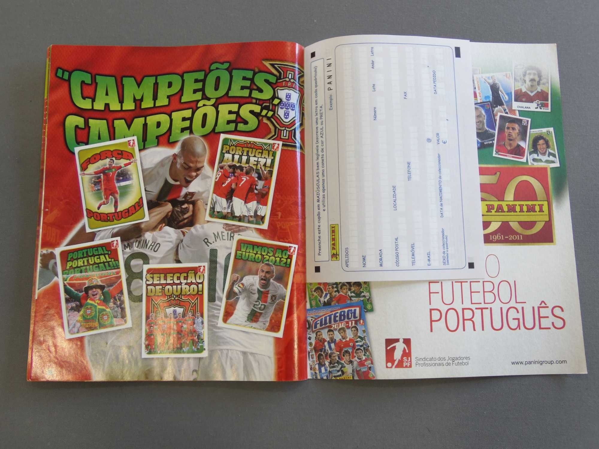 Caderneta Completa Panini Portugal de Ouro 2011