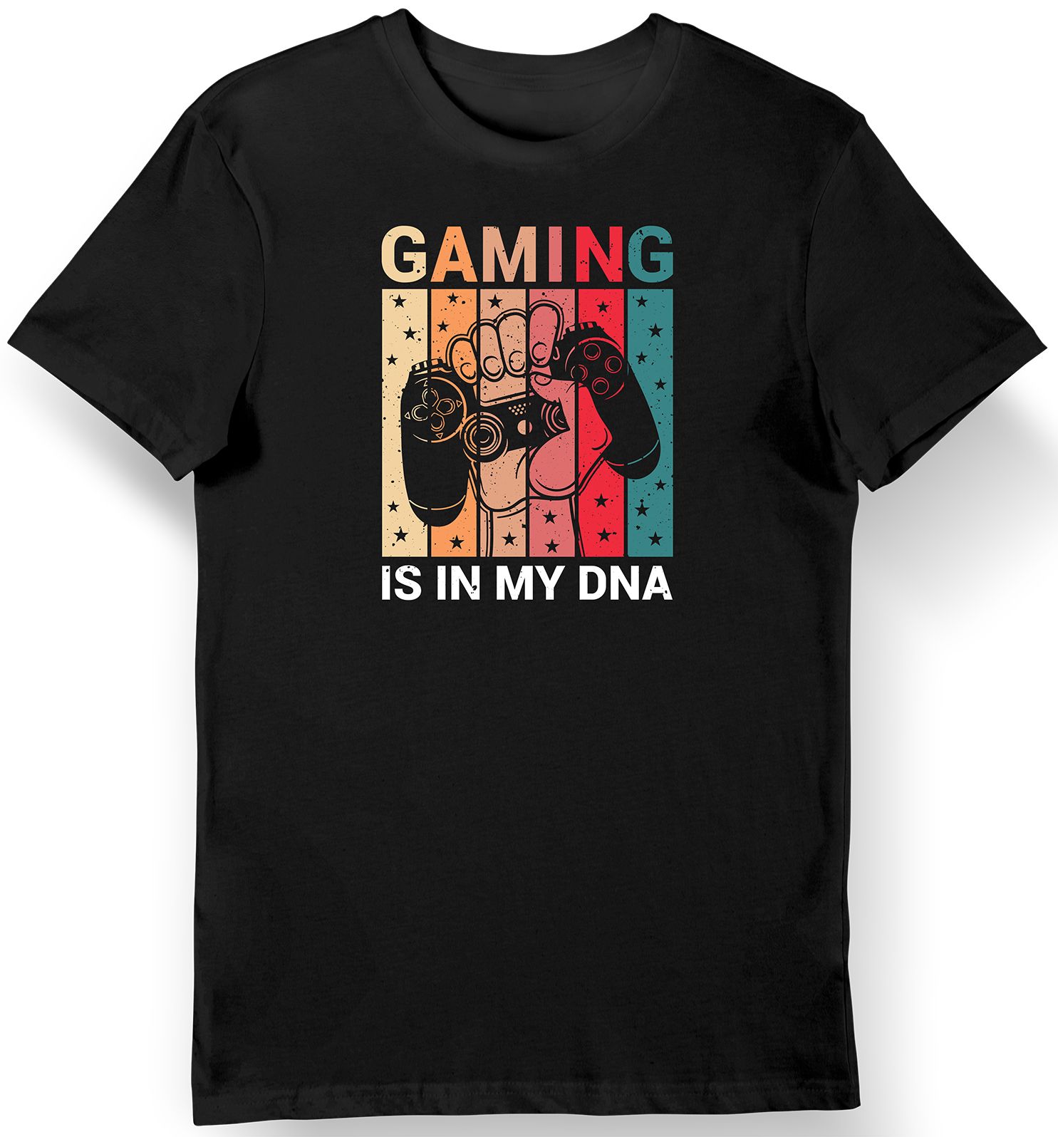 Koszulka męska dla gamera z napisem "Gaming is in my DNA" czarna 3XL