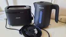 Czajnik + toster czarny Philips