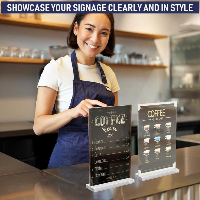 Akrylowy stojak ekspozycyjny A5-6szt. na wesele/menu/reklamę/cenę372