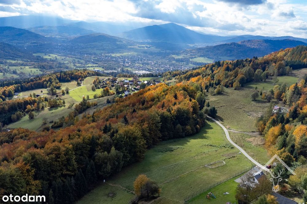 Działka budowlana 8,1 ara Jeleśnia|Piękne widoki, prąd droga asfaltowy