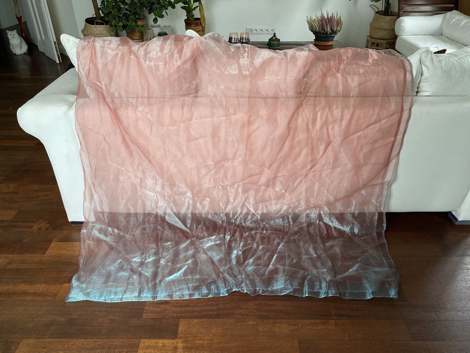 Firanka dwukolorowa cienka mgiełka 1 szt