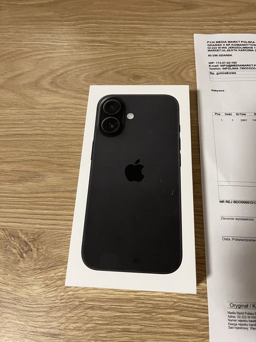 iPhone 16 128GB Czarny Nowy!
