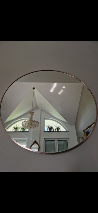 Lustro scienne okrągłe loft w aluminiowej ramie 60,70,80,90,100 cm