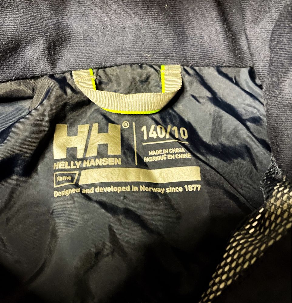 Kurtka dla Chłopca Czarna,Pomarańczowa, Wiatrówka «Helly Hansen» / 140