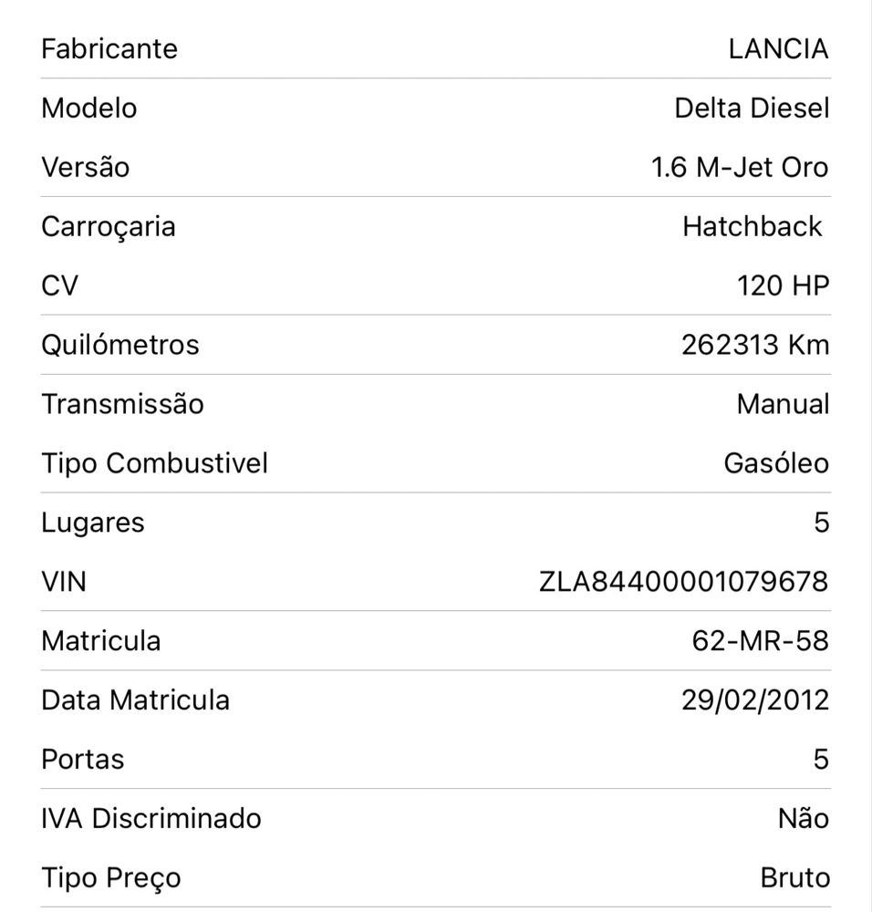 Lancia Delta 1.6 M-Jet 16v 120cv Nacional
