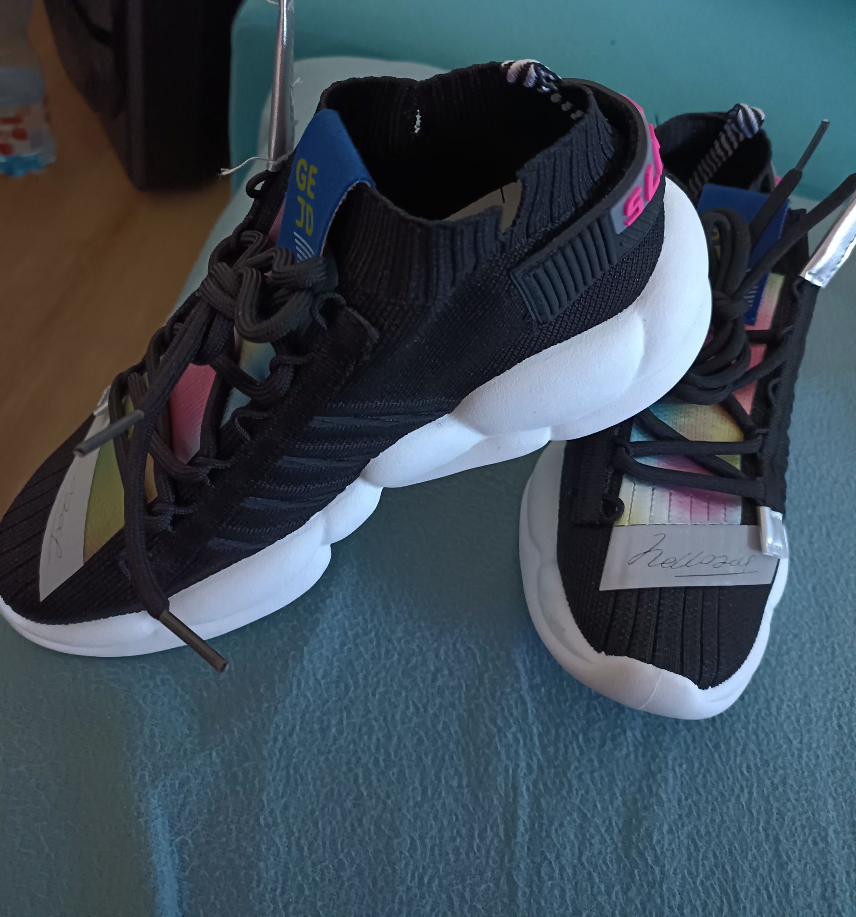 Buty sportowe sneakersy ombre na platformie