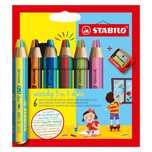 Kredki Woody 3w1 Duo 6 kol+ temperówka STABILO Stabilo pudełko,