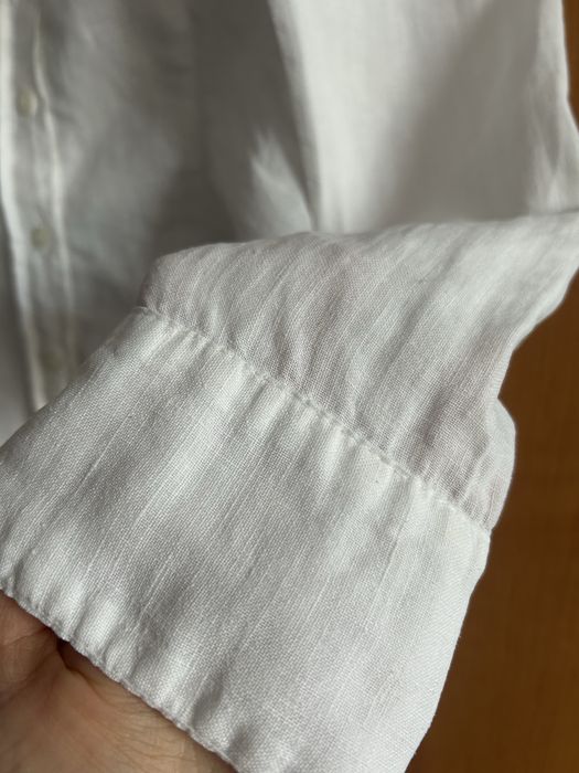 Біла жіноча сорочка льняна