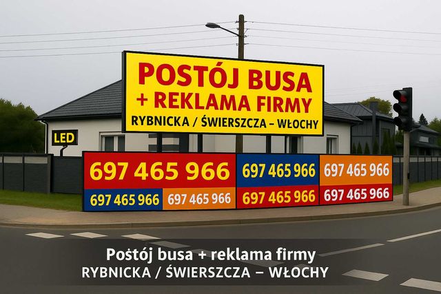 Miejsce postojowe + reklama – Warszawa Włochy, ul. Rybnicka 1
