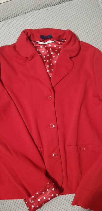 Żakiet dziewczęcy czerwony H&M r. 164