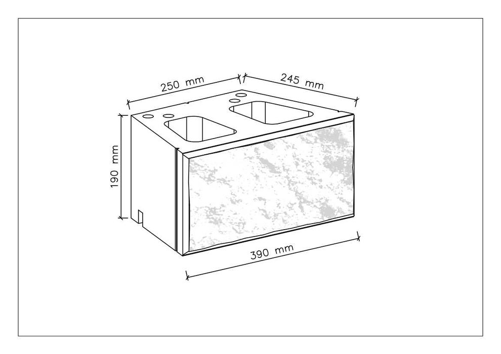 Pustak oporowy skarpowy mur murek ogrodowy łupany biały grafit melanż