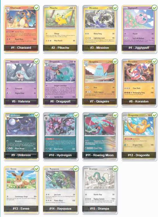 Cartas pokemon McDonald's Dragon Discovery