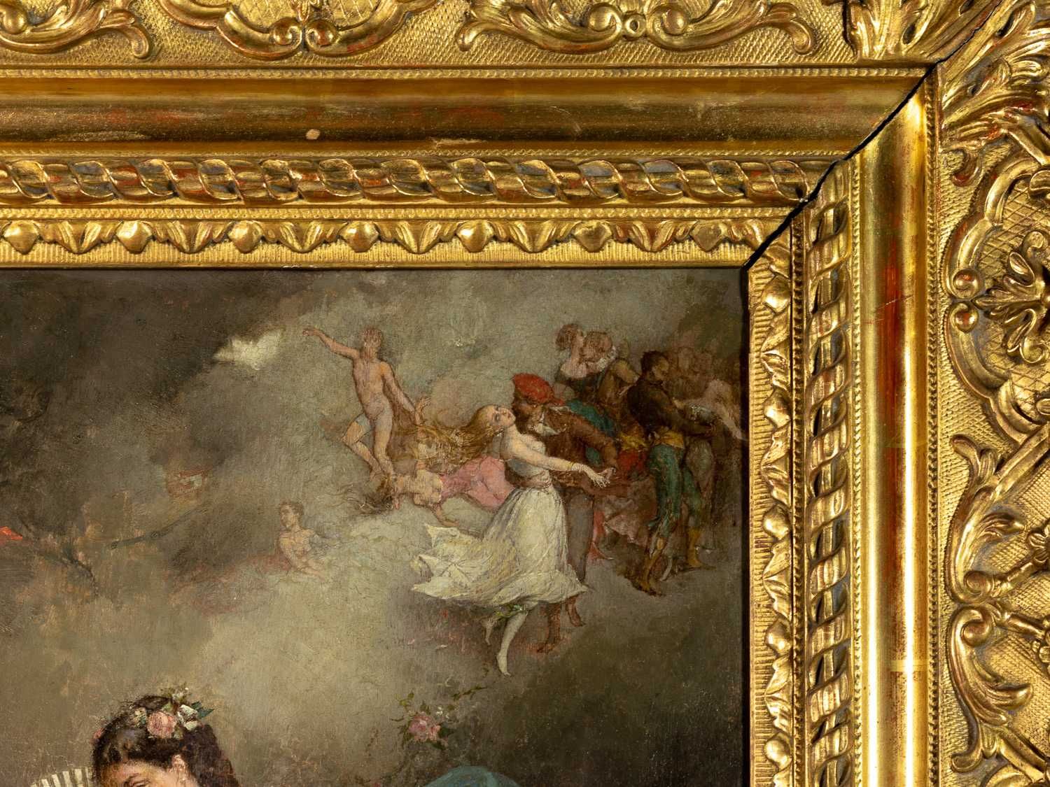 Pintura cena galante Emile Beranger Romantismo | século XIX