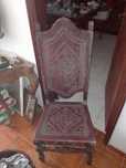 Conjunto Cadeiras couro