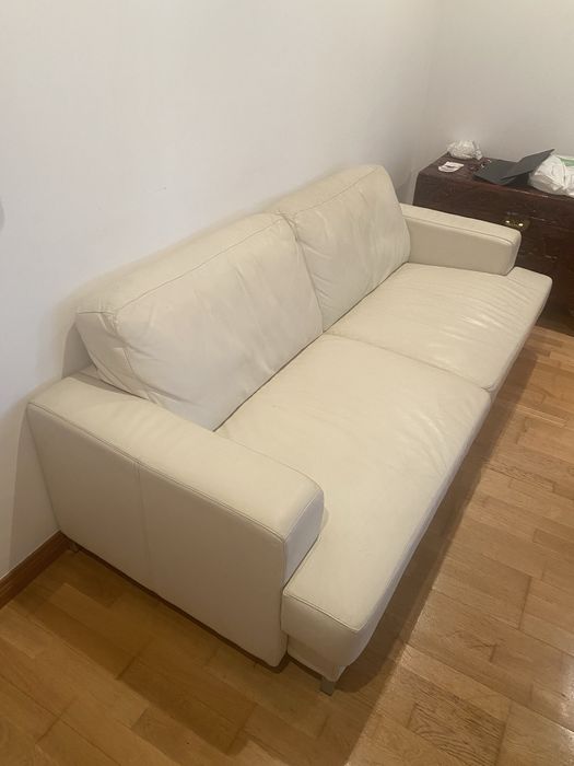 Sofa pele branco