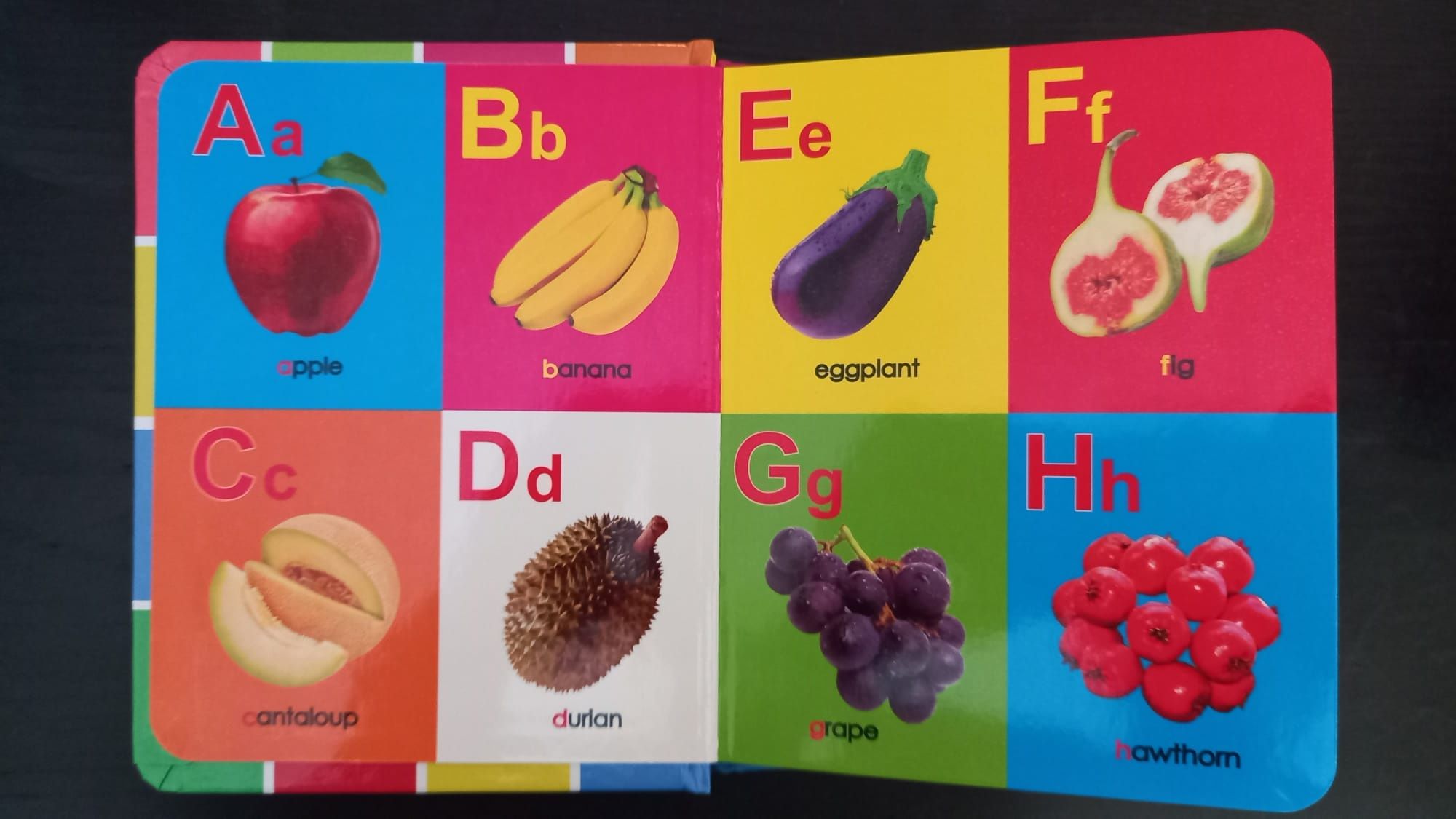Livro de imagens frutas e verduras