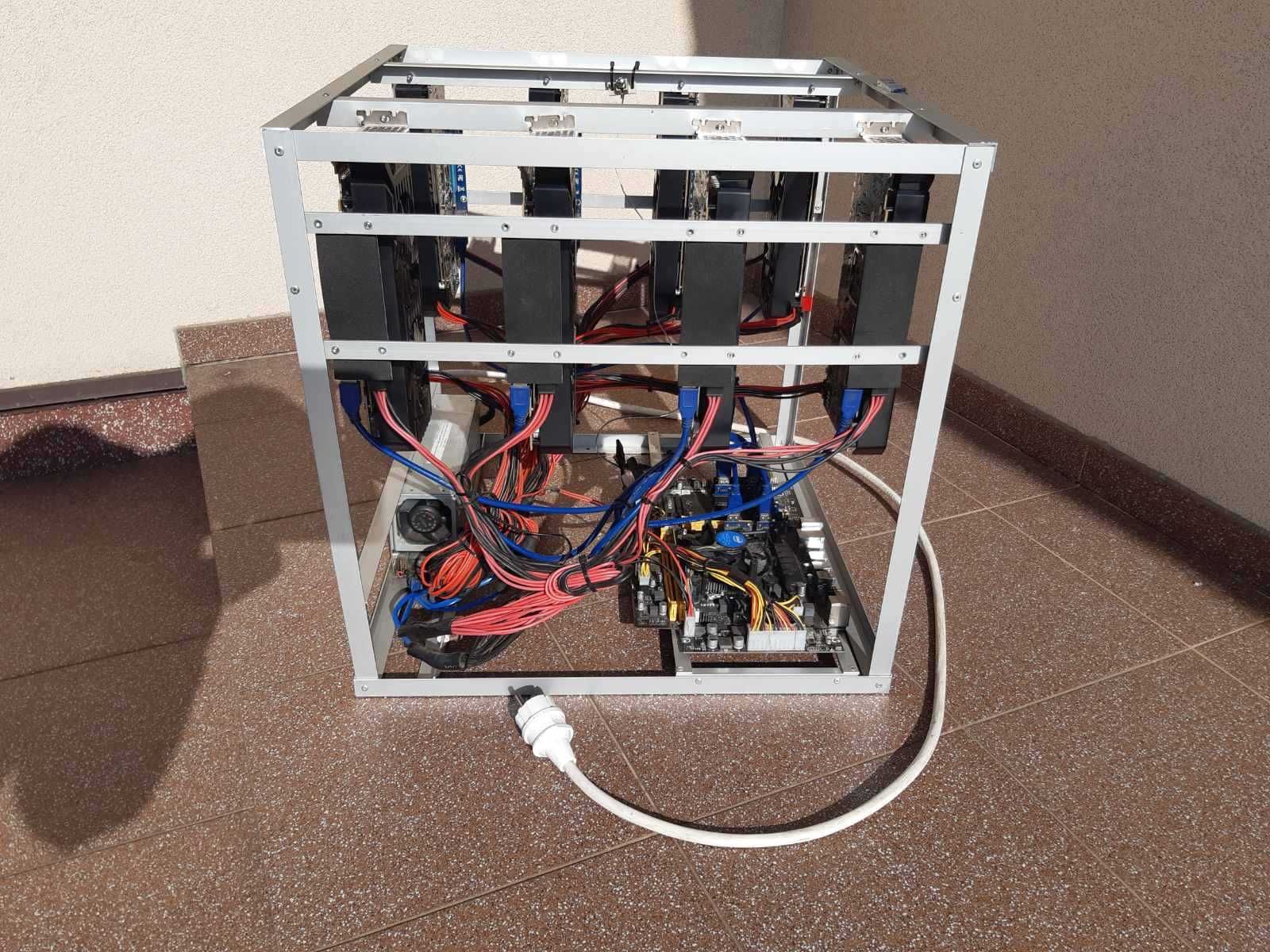 Майнинг ферма риг на 8 карт 8Gb (250-260 Мх)