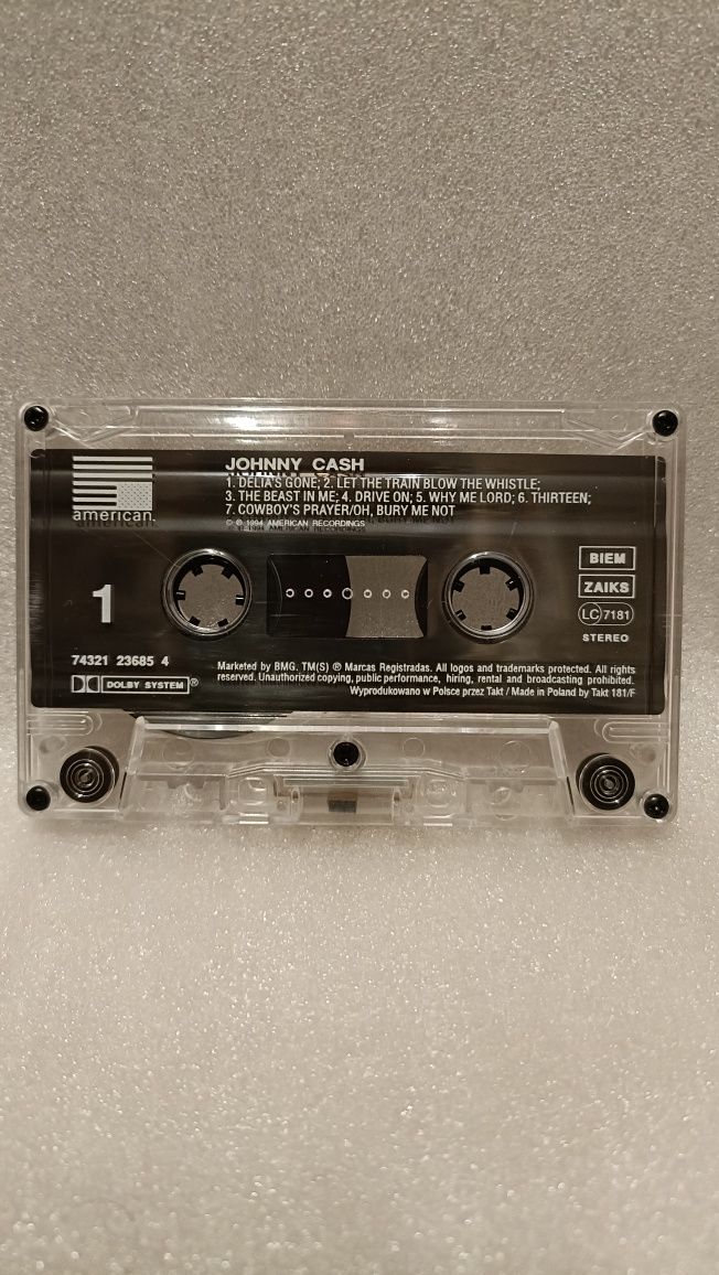 JOHNNY CASH "american recordings" na kasecie