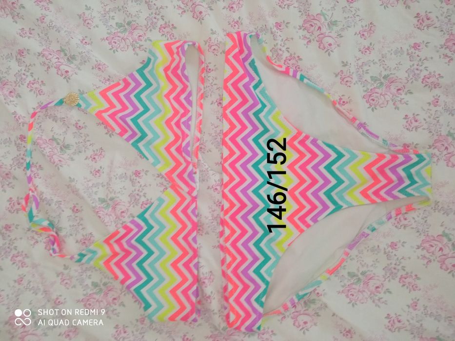 Strój kąpielowy dwuczęściowy h&m 146/152  kolorowy
