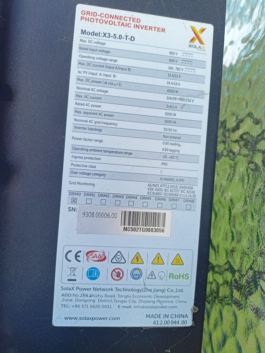 Falownik Solax X3-5.0-T-D