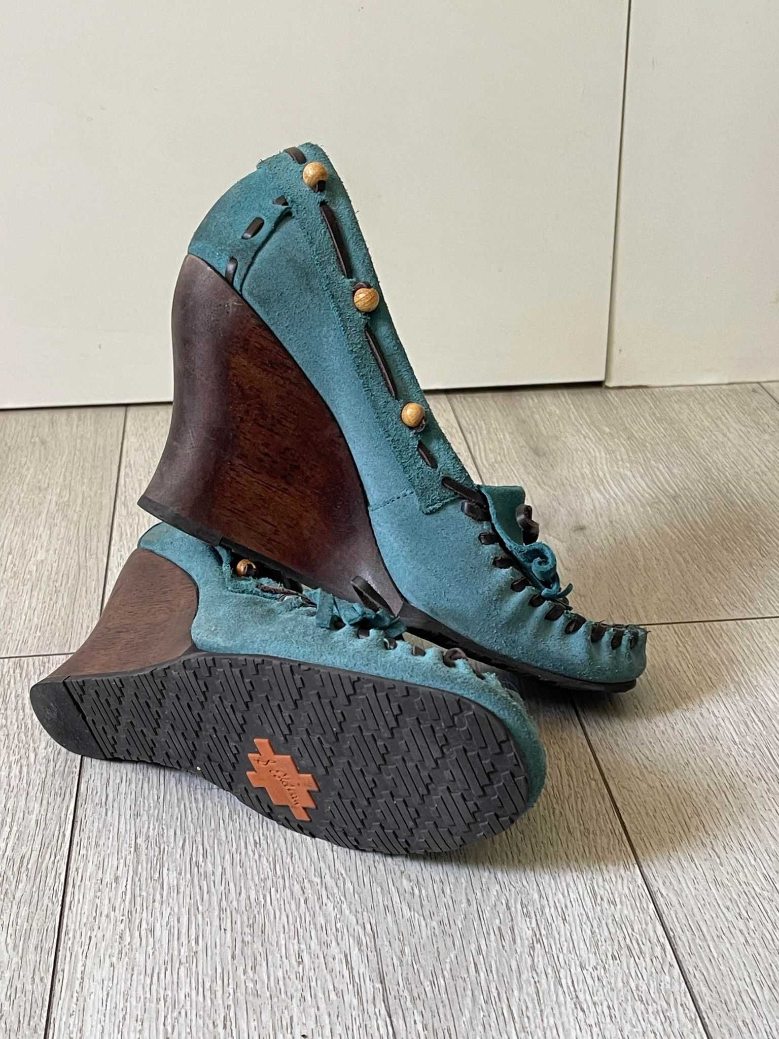 mokasyny na koturnie Sam Edelman 38,5