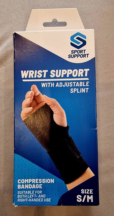 Nowy stabilizator nadgarstka z szyną S / M prawa lewa ręka orteza