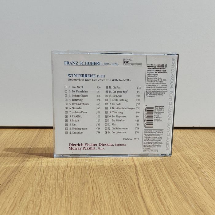 Franz Schubert Winterreise Dietrich Fischer-Dieskau Murray Perahia