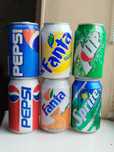 Банки від напоїв. Pepsi Fanta Sprite. 95-99 років