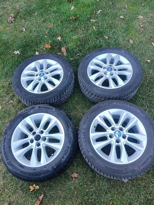 Koła 16 felgi aluminiowe 5x108 Ford opony zimowe 215/55/16