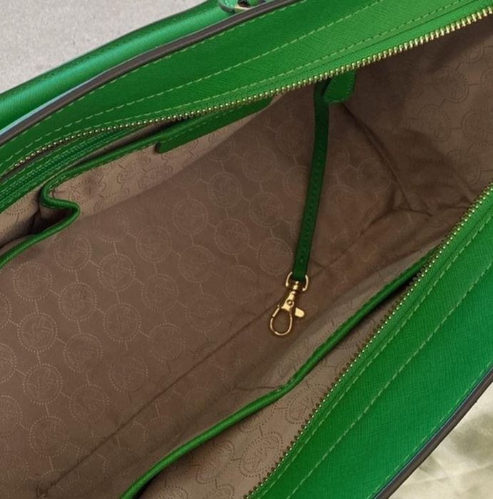 Сумка тоут michael kors selma large satchel зеленого кольору