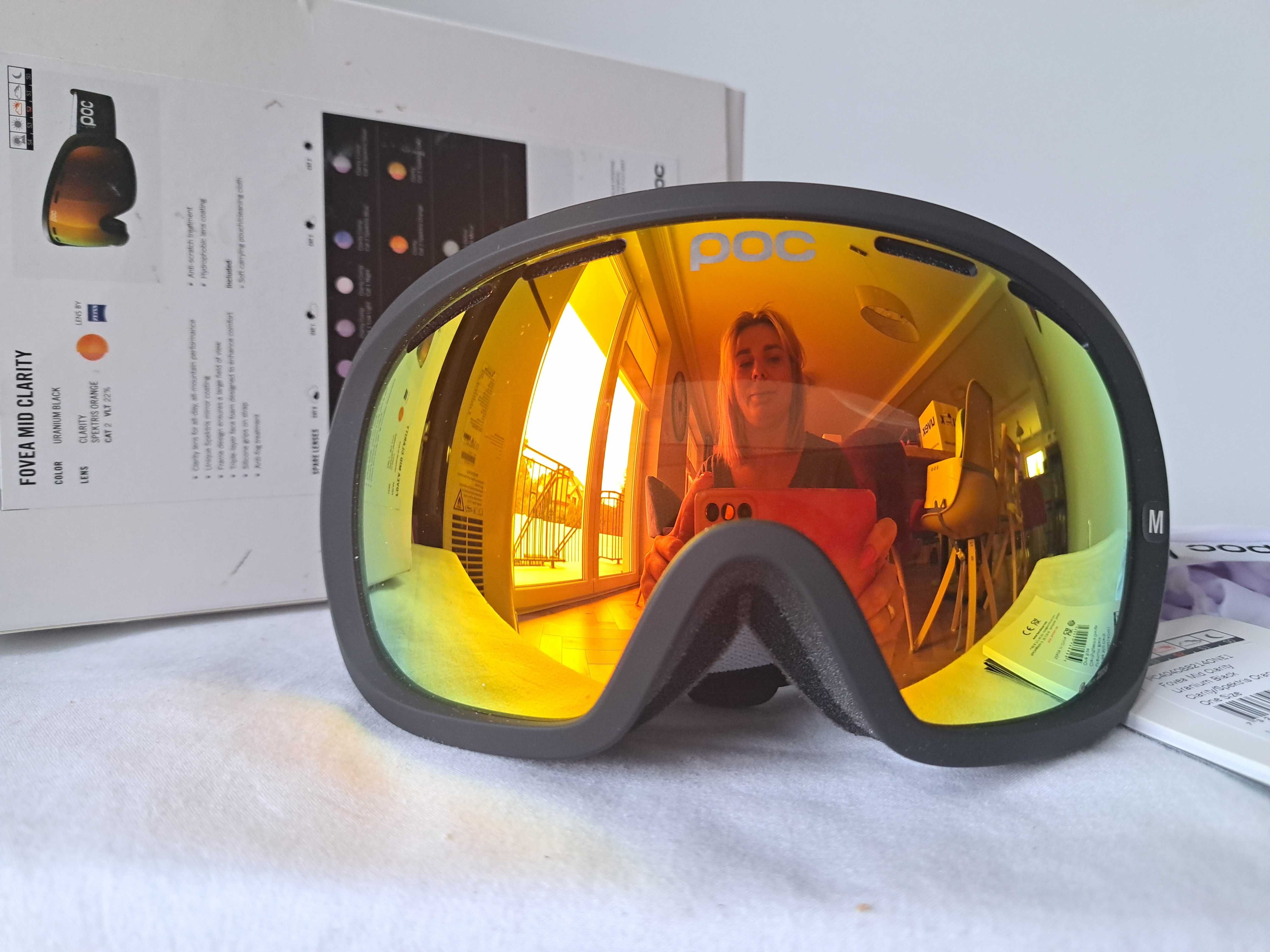 Gogle narciarskie Poc Fovea Mid Clarity Uranium Black S2