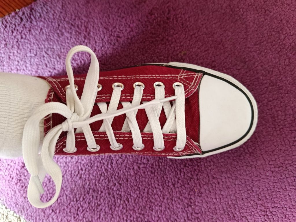 Trampki bordowe unisex 38(37)