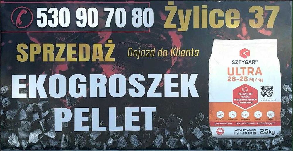 Ekogroszek Groszek Plus Ultra 25 kg Sztygar , Cena z transportem