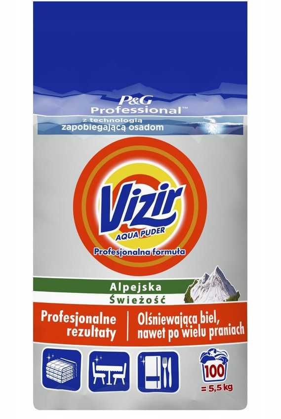 Proszek do prania białego 5,5 kg VIZIR Professional Regular 100 prań