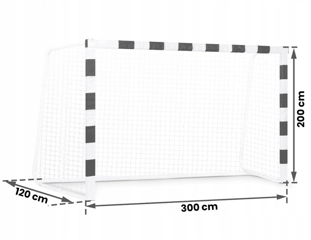 Bramka Piłkarska 300x200 Przenośna Duża Metalowa 3x2 WYSYŁKA POBRANIEM