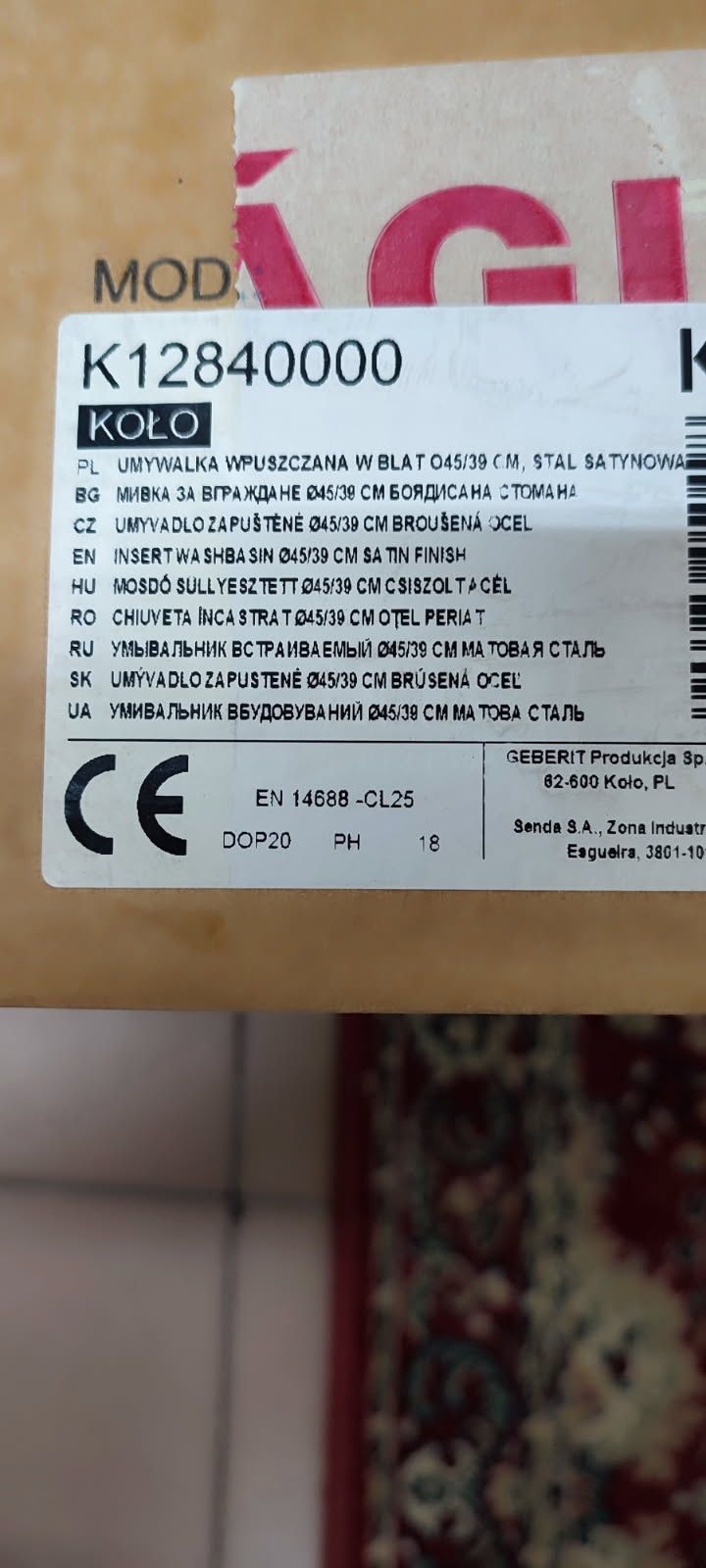 Umywalka wpuszczana w blat