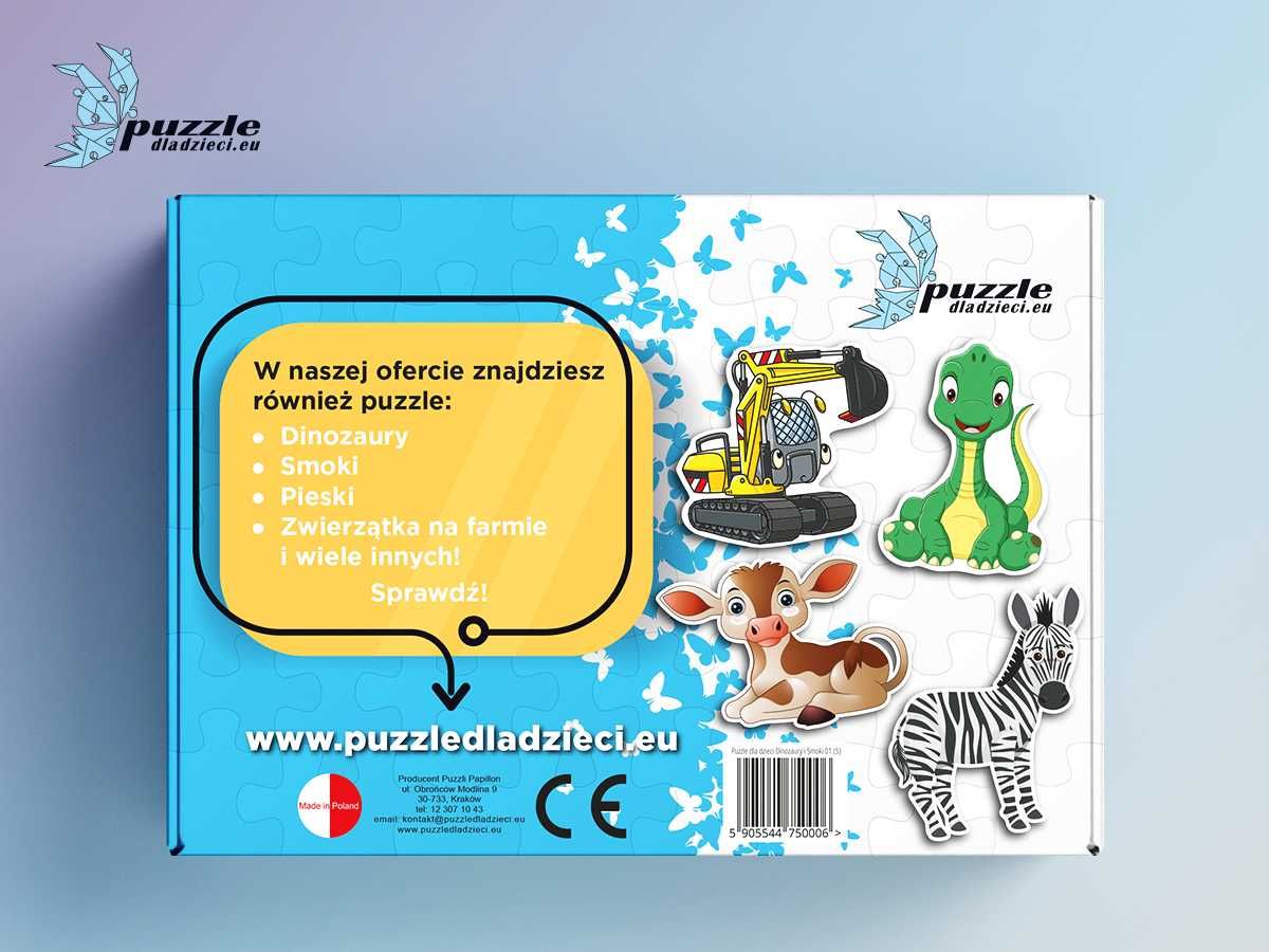 Progresywne Puzzle dla dzieci Pieski 03